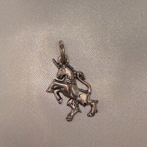 Silver Unicorn Pendant Charm